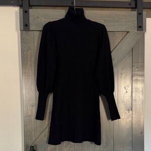 Zara Black Turtleneck Sweater Dress